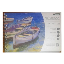 JAGRUTI A5 220GSM Natural Shade Cartridge Paper Sketch Book - 30Shts